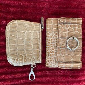 Nine West Brand New Croc Embossed Wallet and Coin Purse